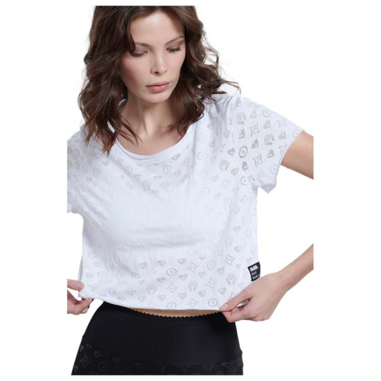 Bodytalk Γυναικεία κοντομάνικη μπλούζα crop One World